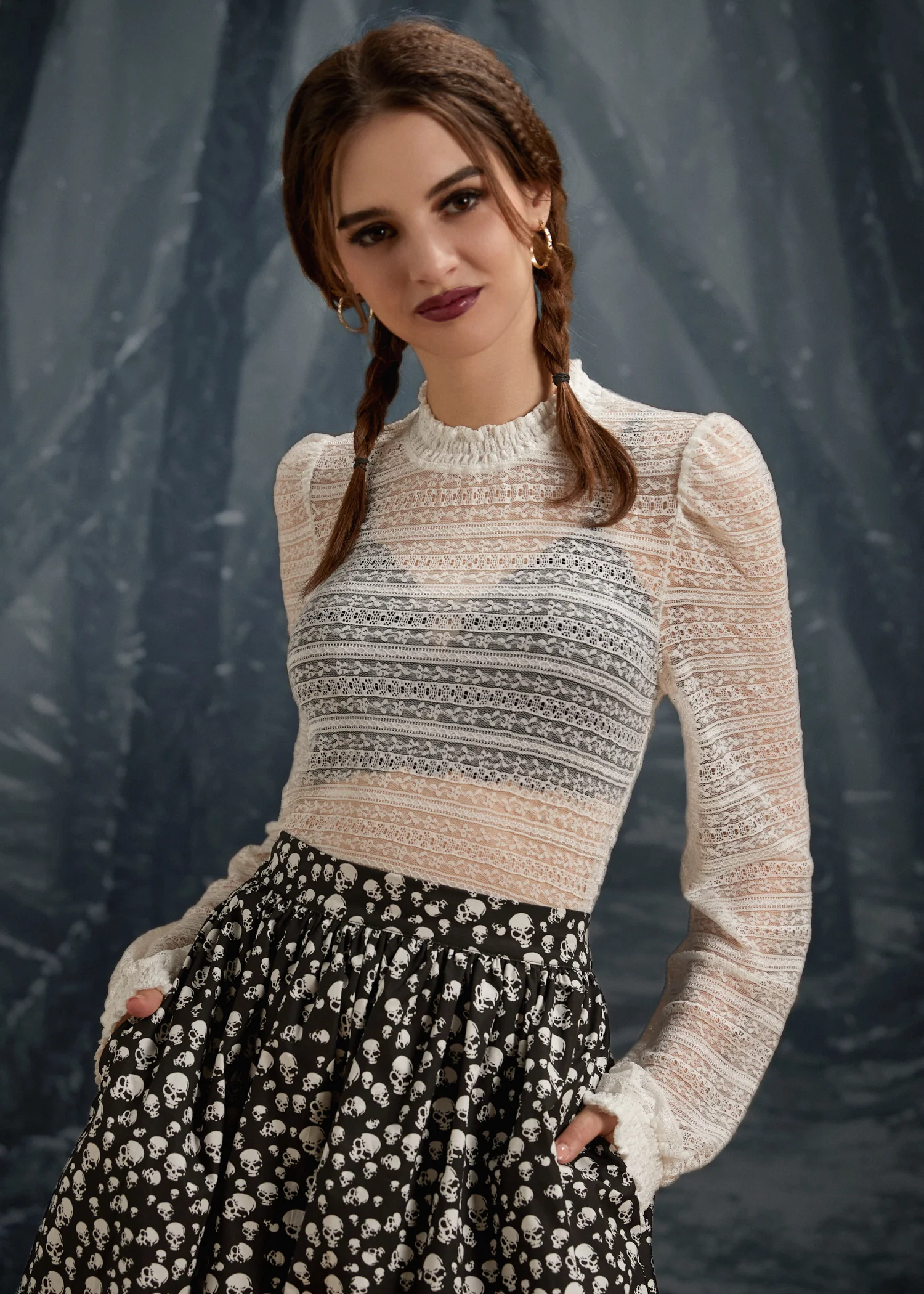ModCloth Roxanne Smocked Mockneck Blouse - Image 2