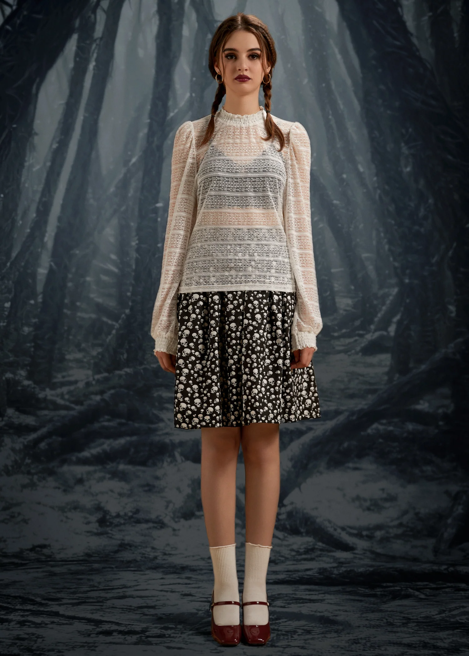 ModCloth Roxanne Smocked Mockneck Blouse - Image 3