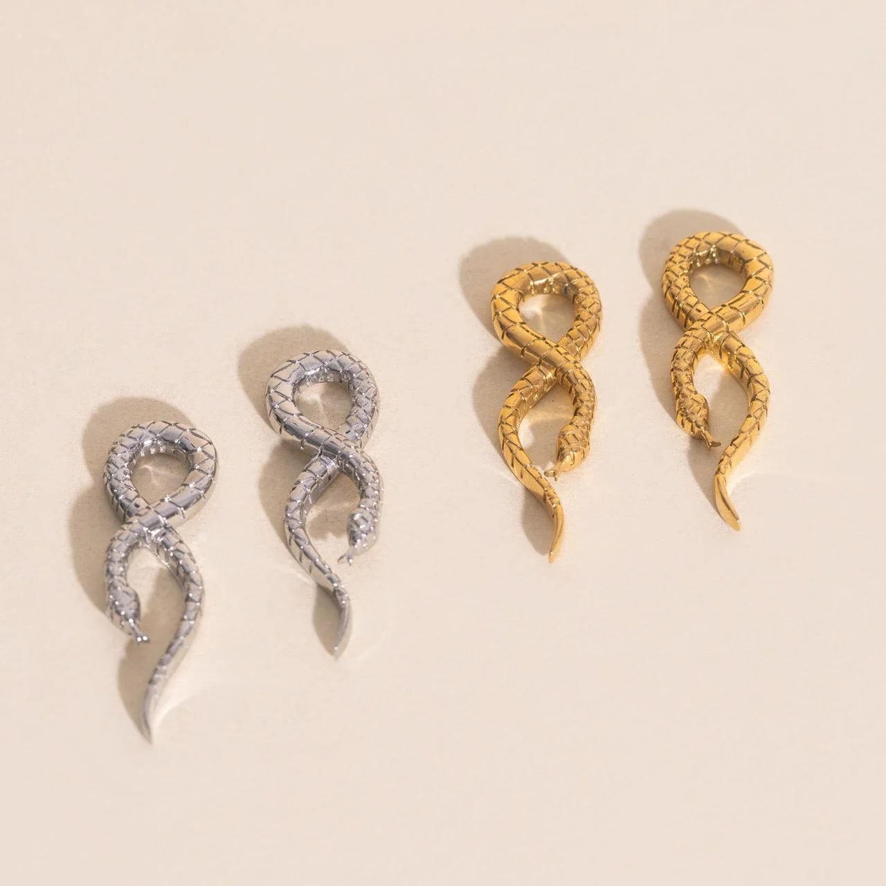 Snake Chunky Huggie Hoop Charms - Image 10