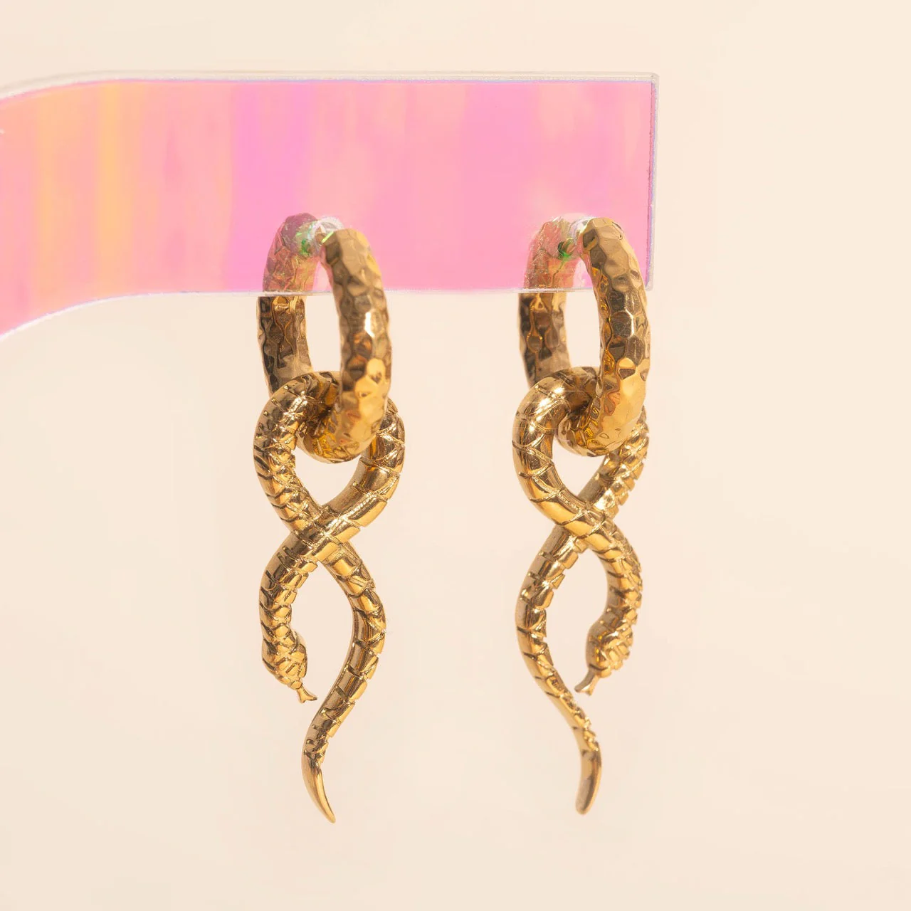 Snake Chunky Huggie Hoop Charms - Image 2
