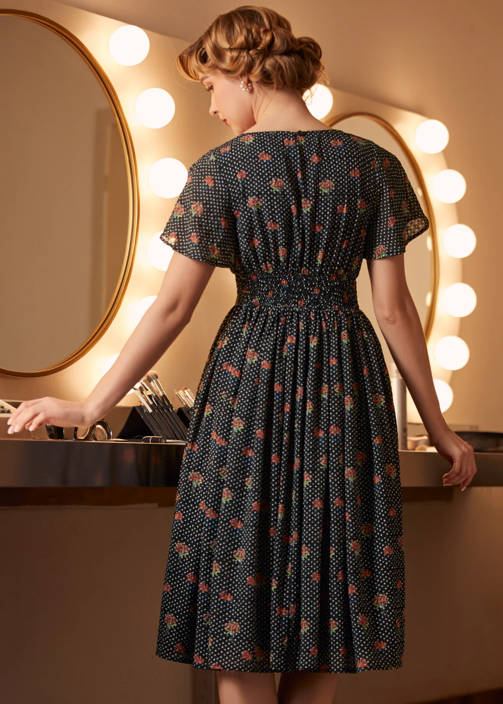 Sound of the Music Cape Sleeve Dress - Image 5