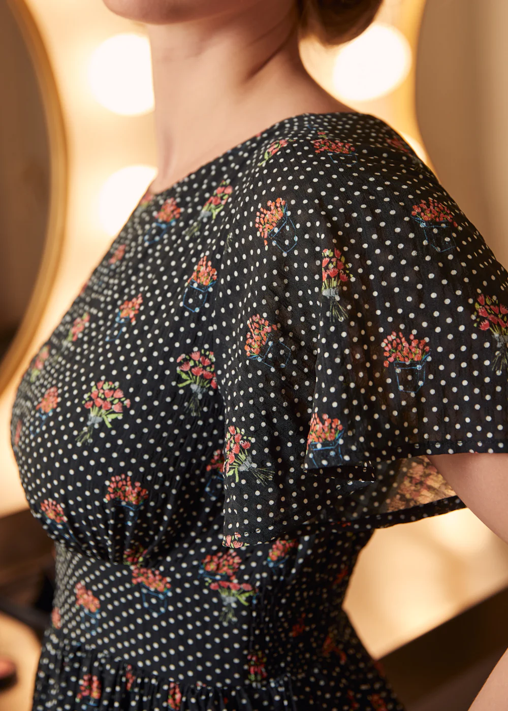 Sound of the Music Cape Sleeve Dress - Image 6