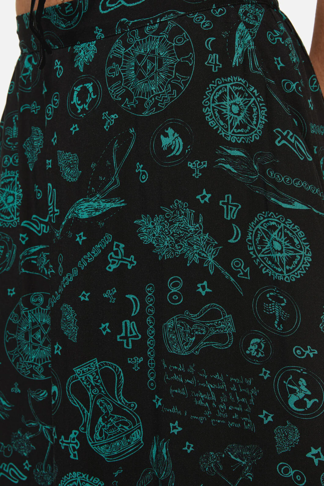 Spellbook Goth Print Midi Skirt - Image 2