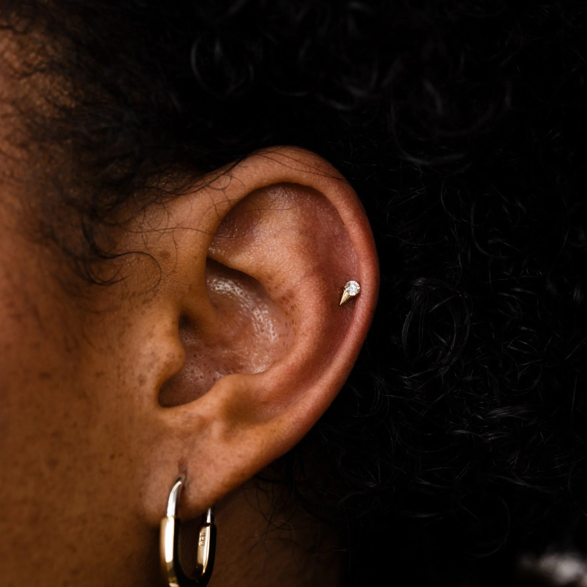 Spike CZ Flat Back Studs - Image 2
