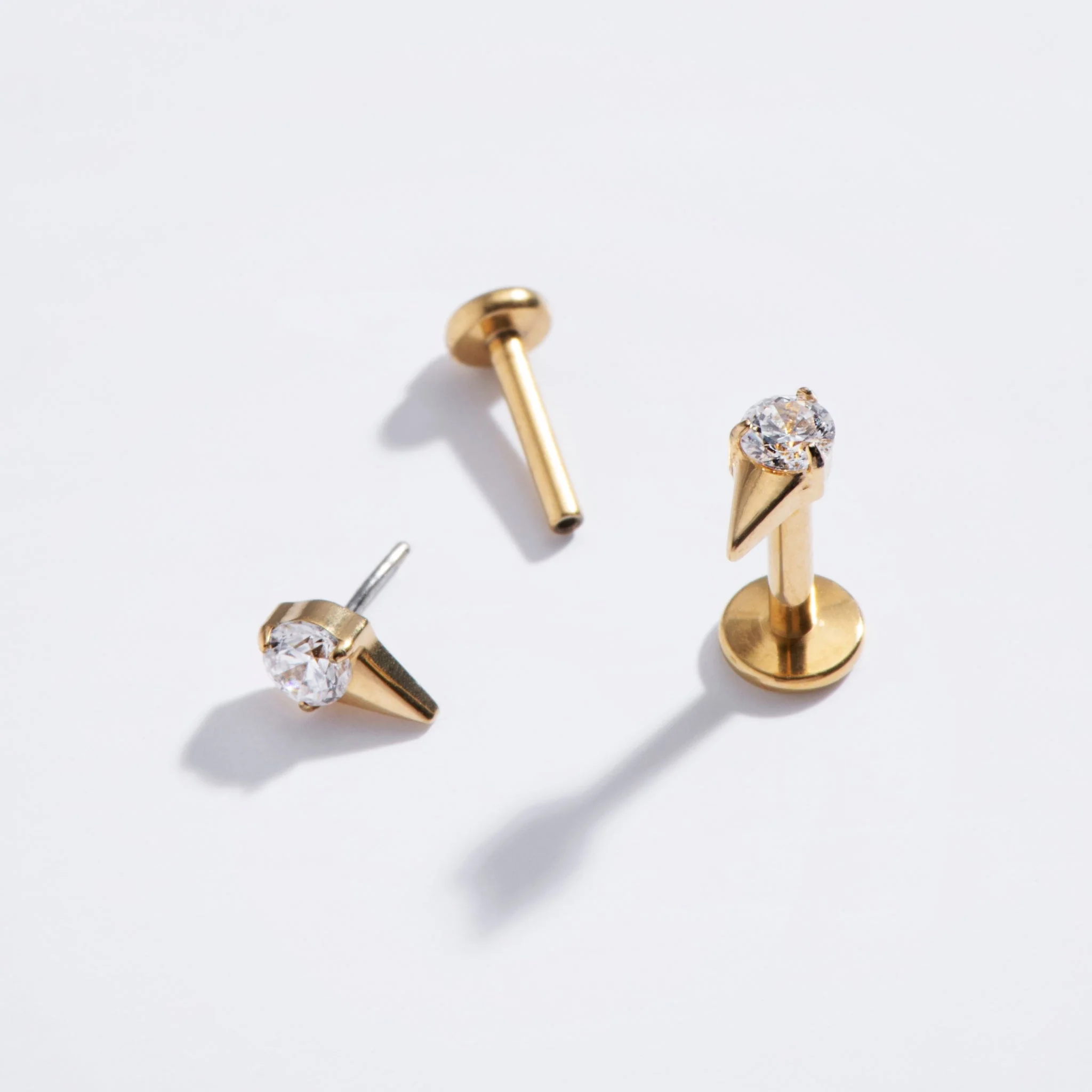 Spike CZ Flat Back Studs - Image 3