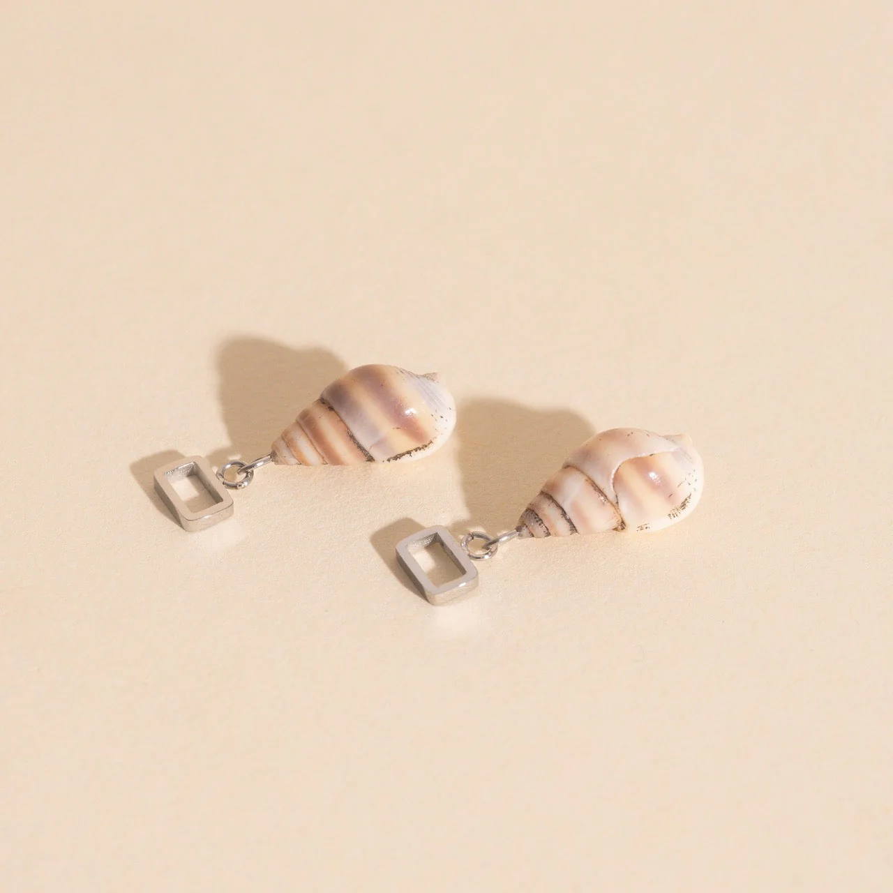 Spiral Shell Chunky Huggie Hoop Charms - Image 6