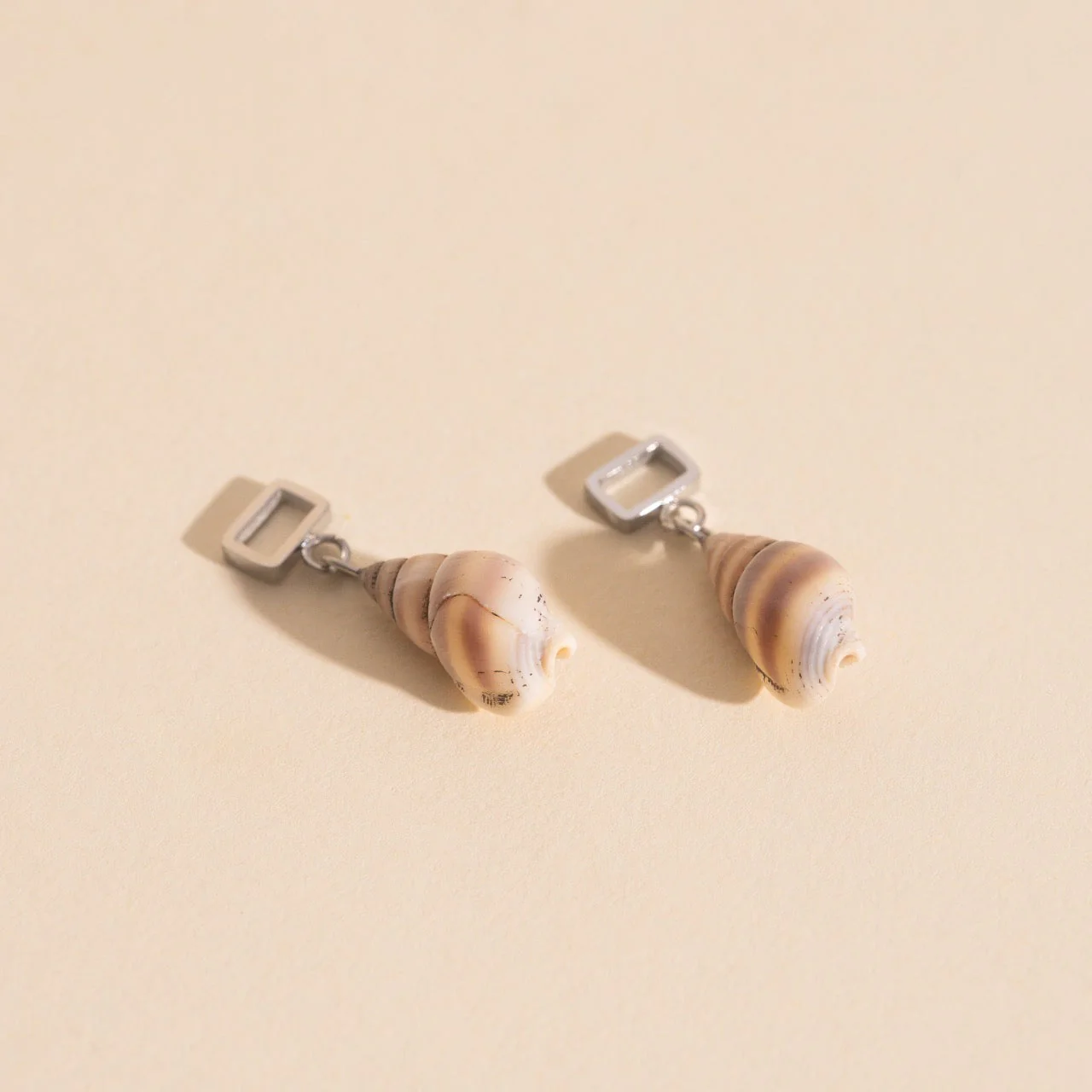 Spiral Shell Chunky Huggie Hoop Charms - Image 7
