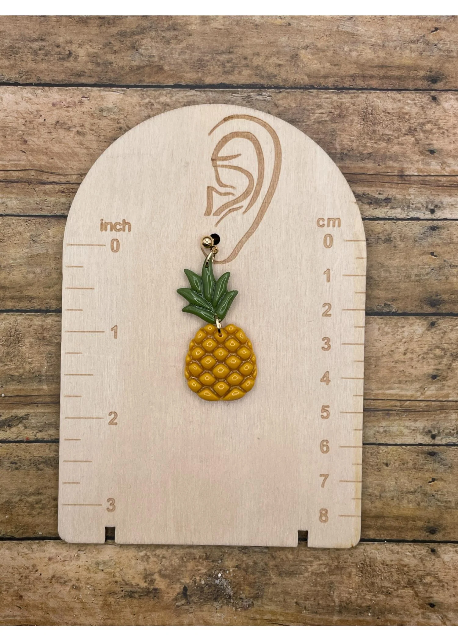 Pineapple Fruit Dangle Earrings - Image 2