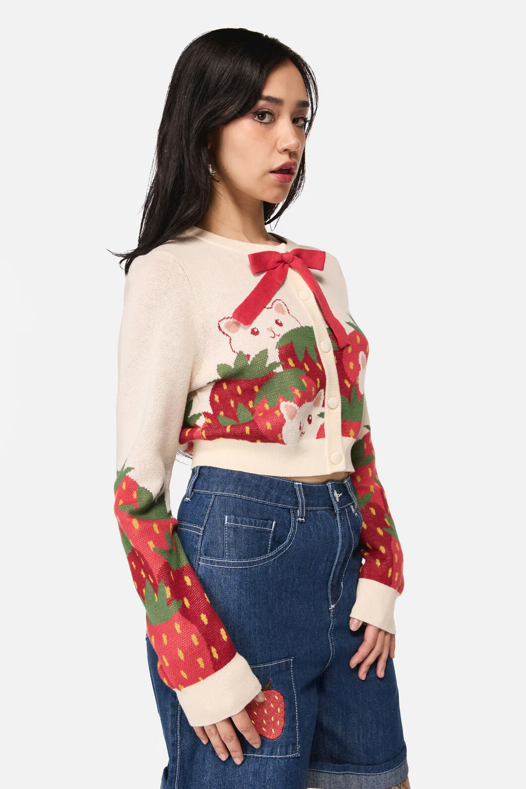 Strawberry Cat Cardigan - Image 4