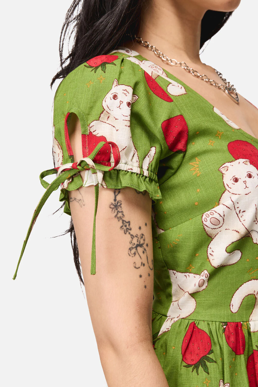 Strawberry Cat Repeat Dress - Image 10