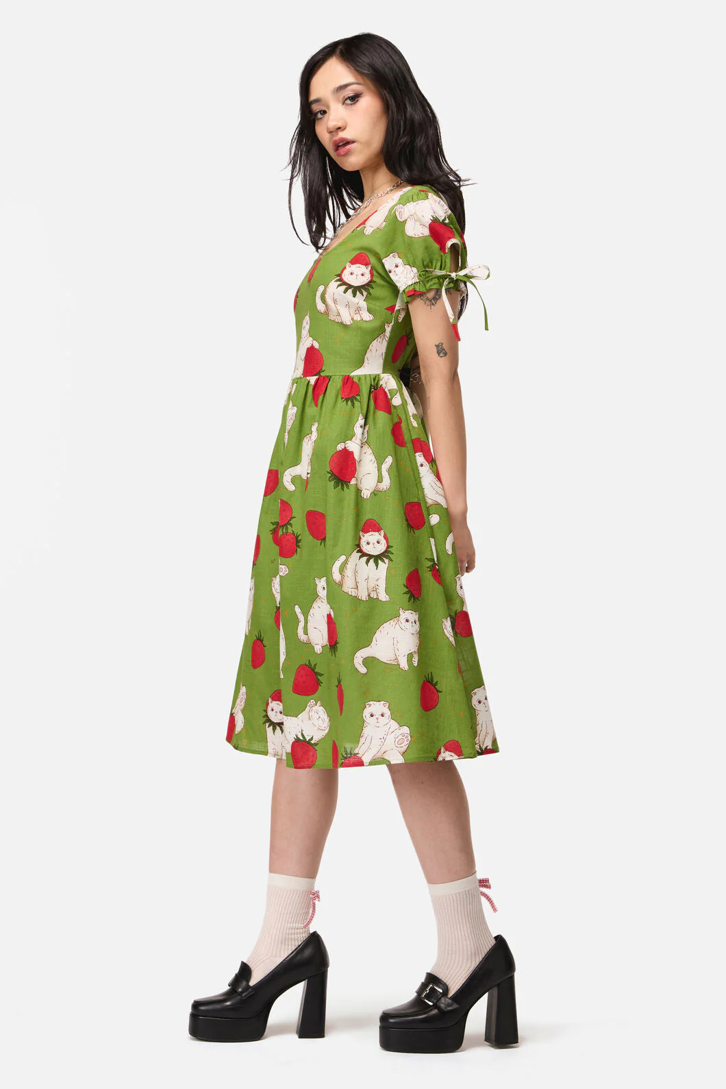 Strawberry Cat Repeat Dress - Image 7