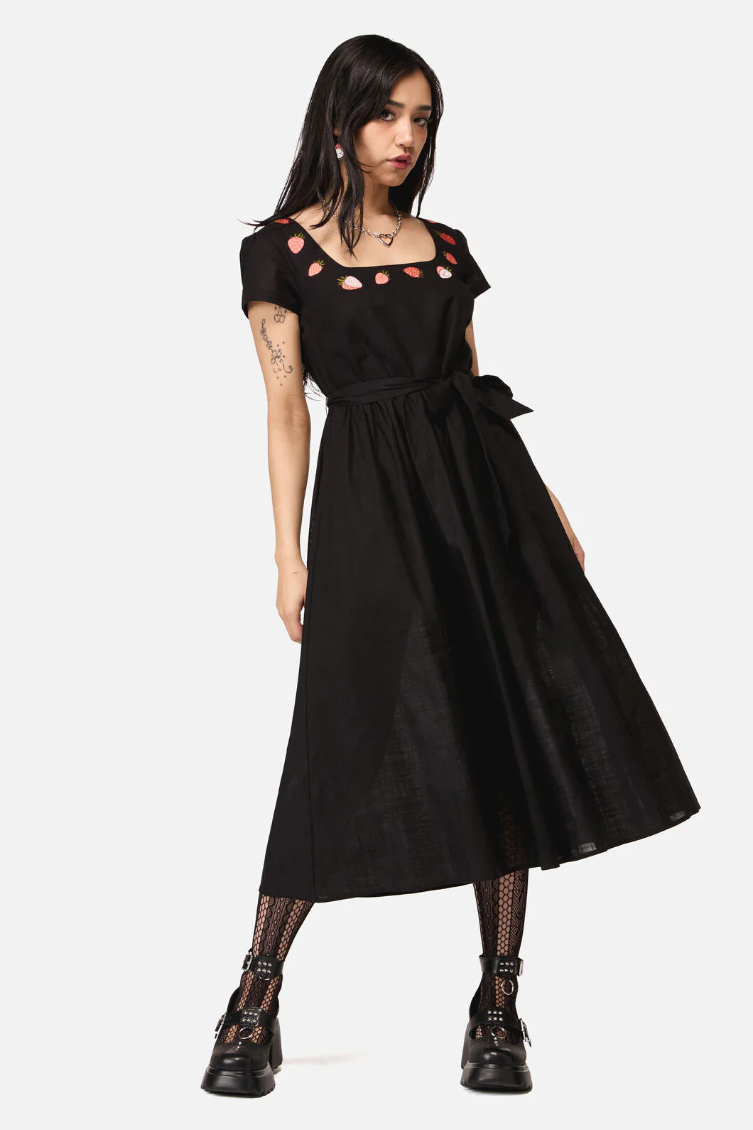 Strawberry Embroidered Dress - Image 3