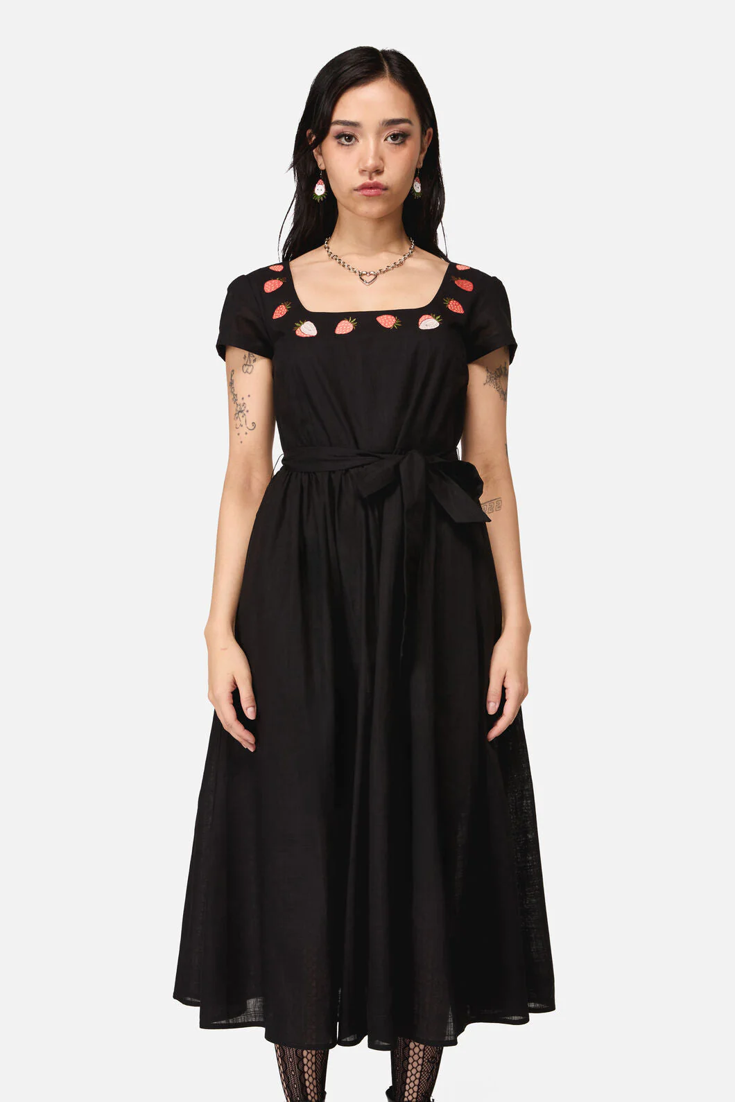 Strawberry Embroidered Dress - Image 6