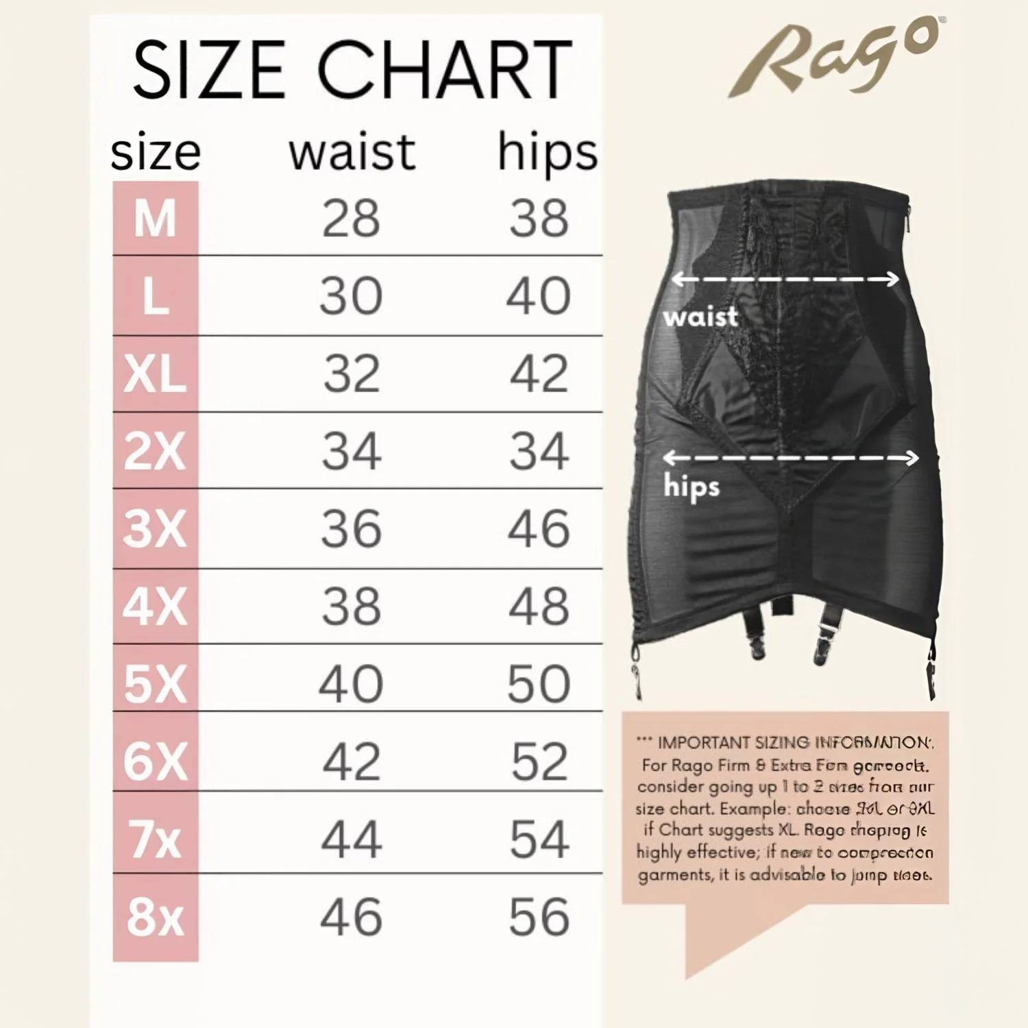 Open Bottom Girdle Extra Firm Shaping | Zipper + Hook Closure | Sizes Mโ8X | Style 1294 - Image 3