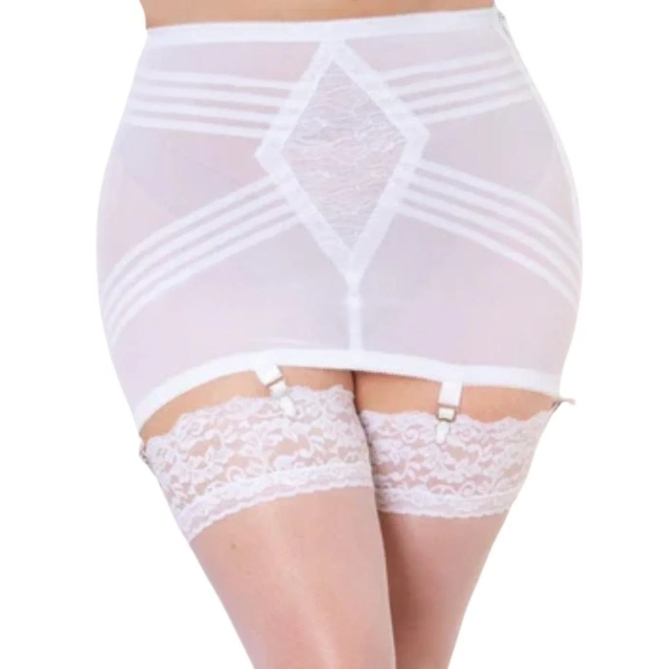 Waistline Open Bottom Breathable Power Mesh Fabric | With Side Zipper | Firm to Extra Firm Support | Style 1361 - Image 11