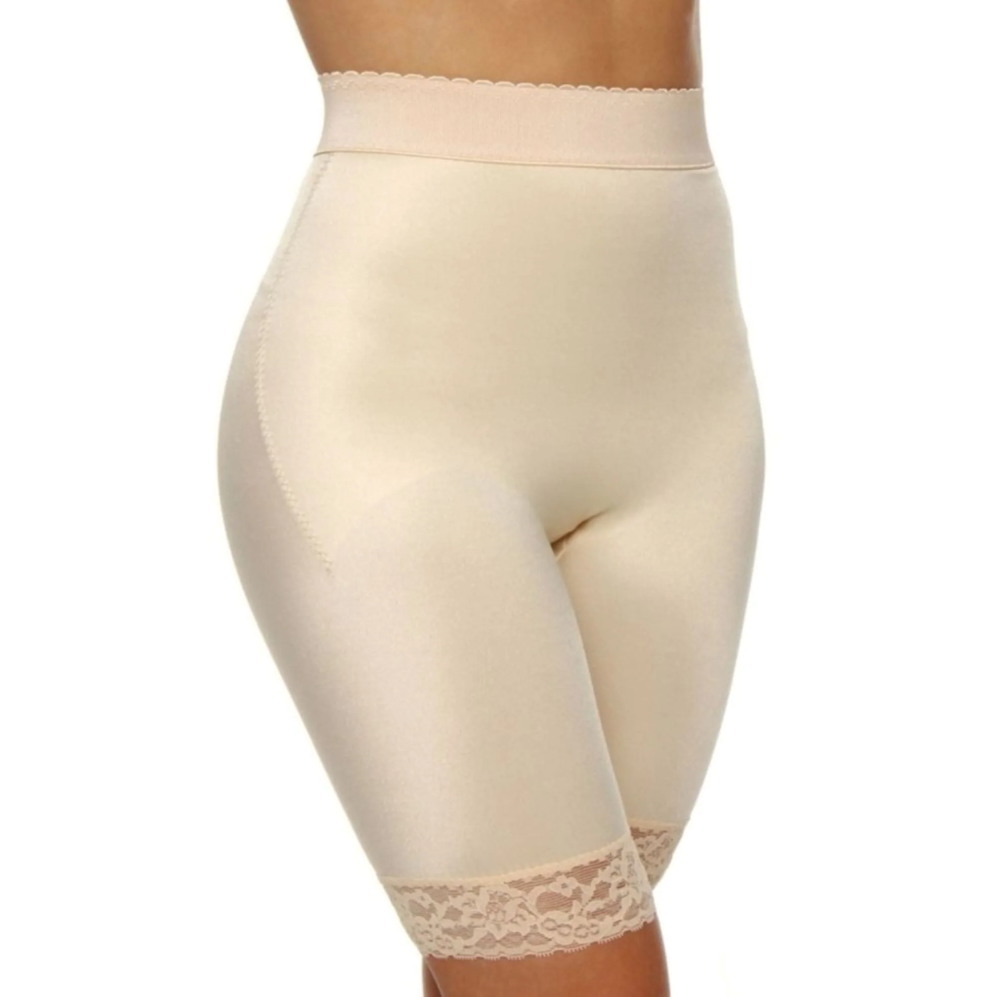 High Waist Light Shaping Bike Short | Satin 4-Way Stretch with Built-In Panty | Style 518