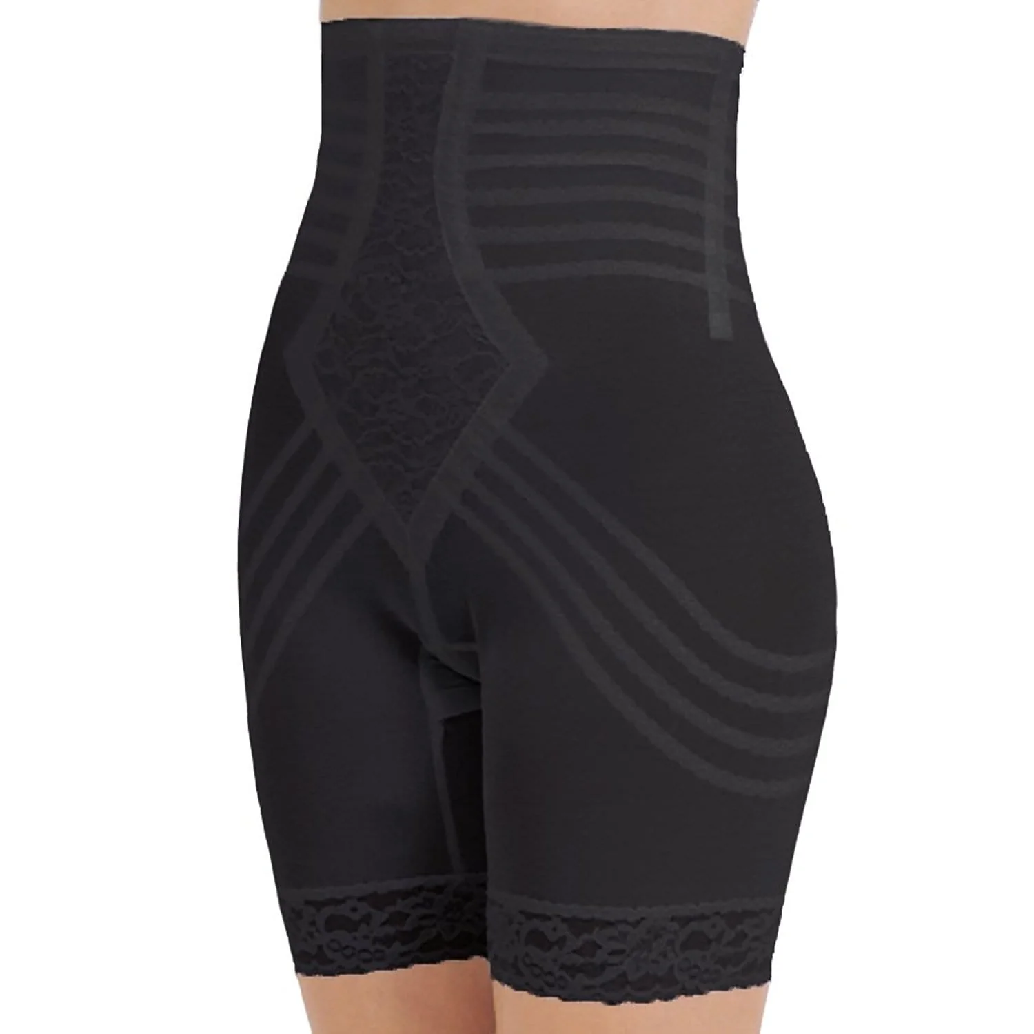 Breathable High Waist Thigh Slimmer with Side Zipper | No Roll Power Mesh Hourglass Shaper | Firm to Extra Firm Support | Style 6201 - Image 4