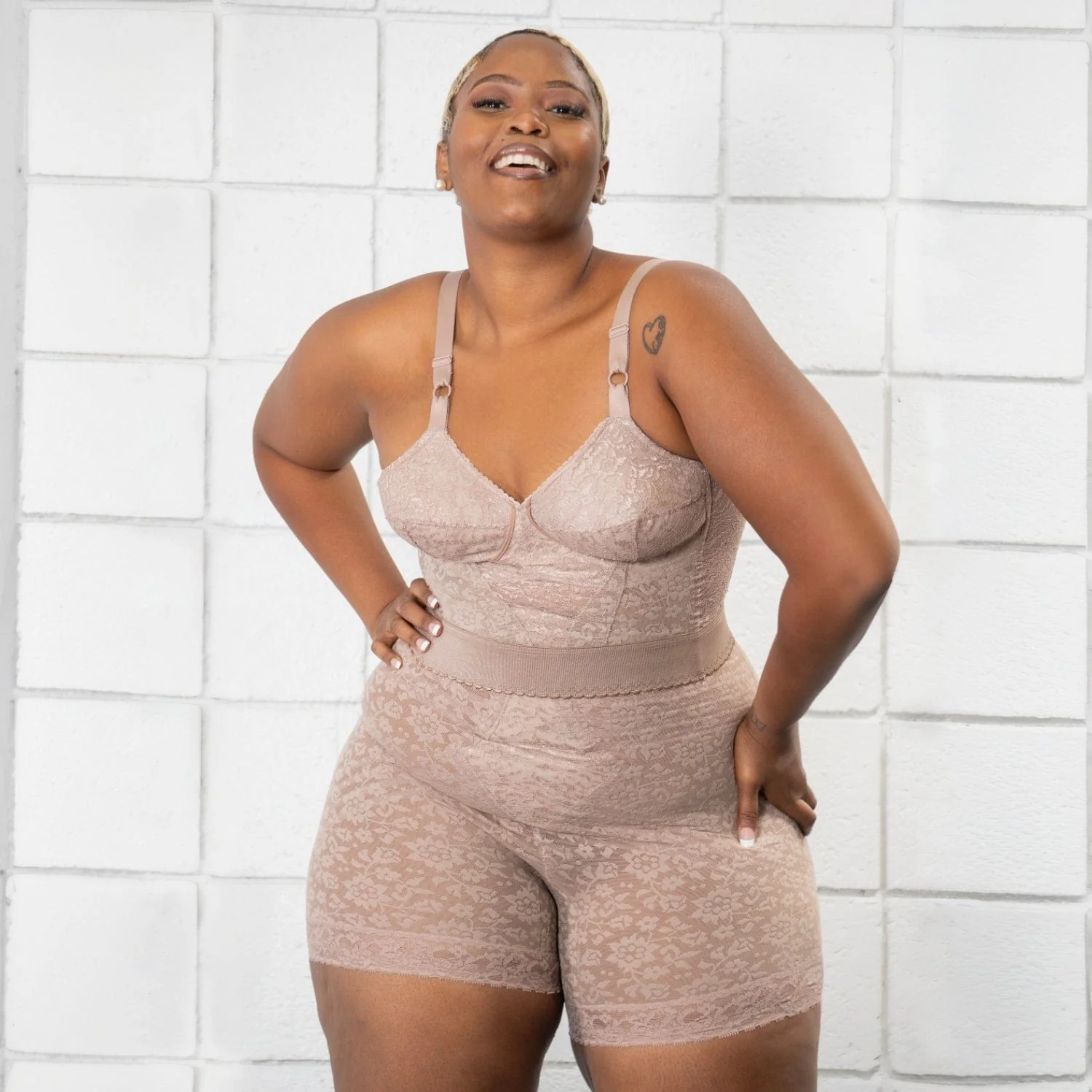 No Roll High Waist Lace Thigh Slimmer with Extra Firm Support | Style 6207 - Image 10