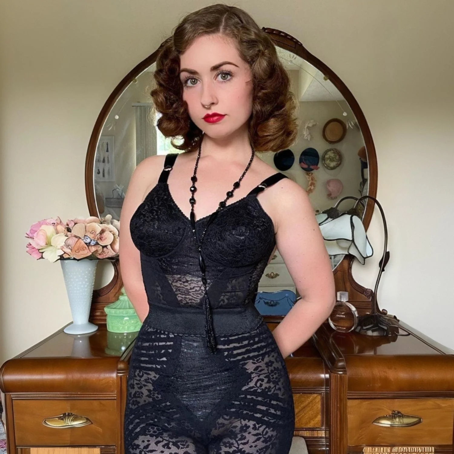 No Roll High Waist Lace Thigh Slimmer with Extra Firm Support | Style 6207 - Image 11