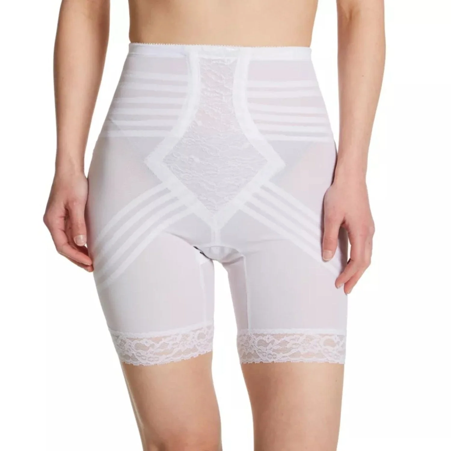 Breathable High Waist Thigh Slimmer | No Roll Power Mesh Hourglass Shaper | Firm to Extra Firm Support | Style 6209 - Image 6