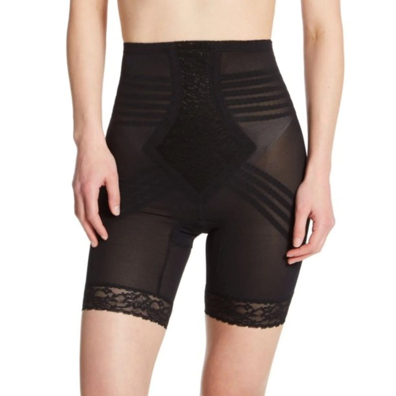 Breathable High Waist Thigh Slimmer | No Roll Power Mesh Hourglass Shaper | Firm to Extra Firm Support | Style 6209 - Image 8