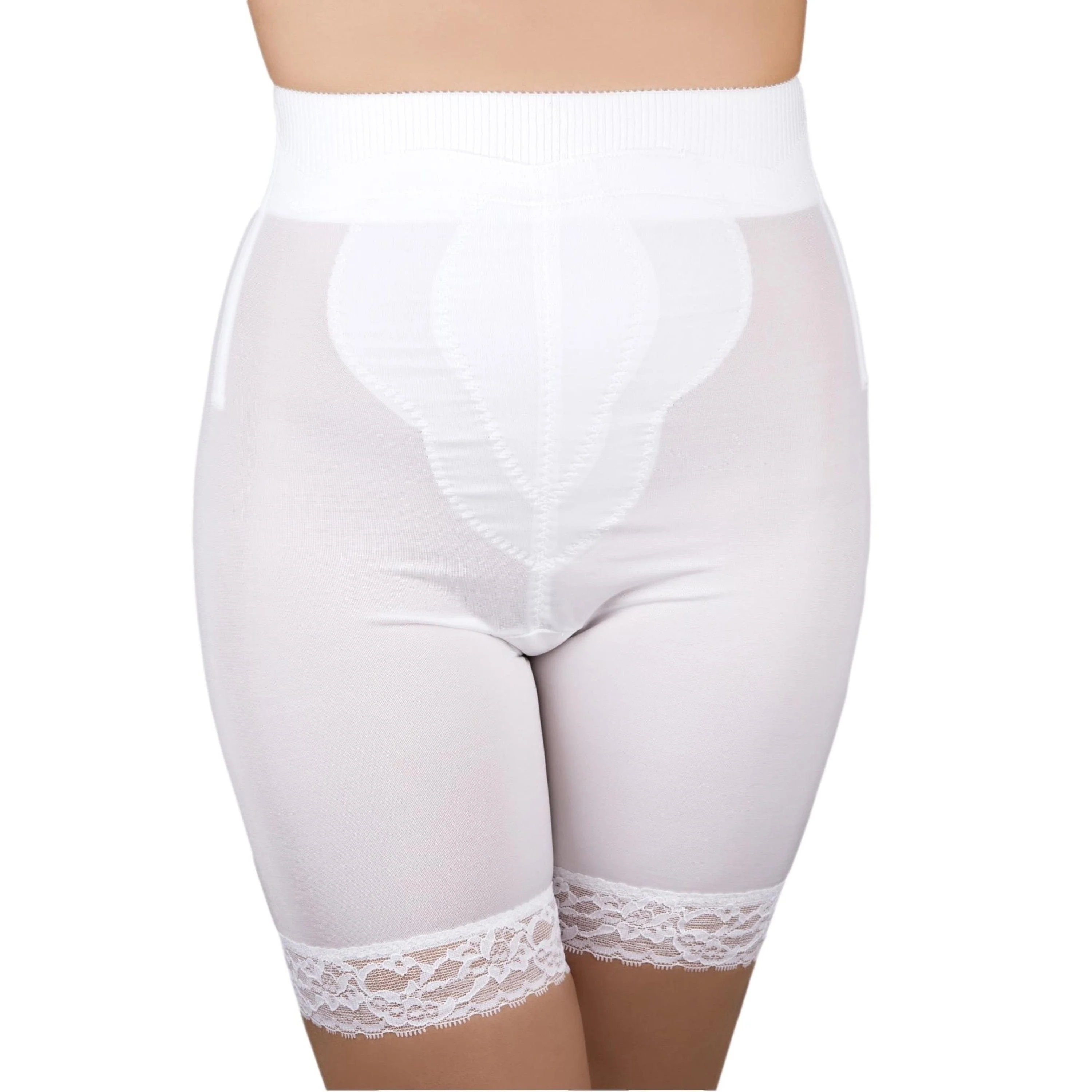 High Waist Thigh Slimmer with Tulip Front Panel | Memory Compression Fabric | Medium Support | Style 6226 - Image 2
