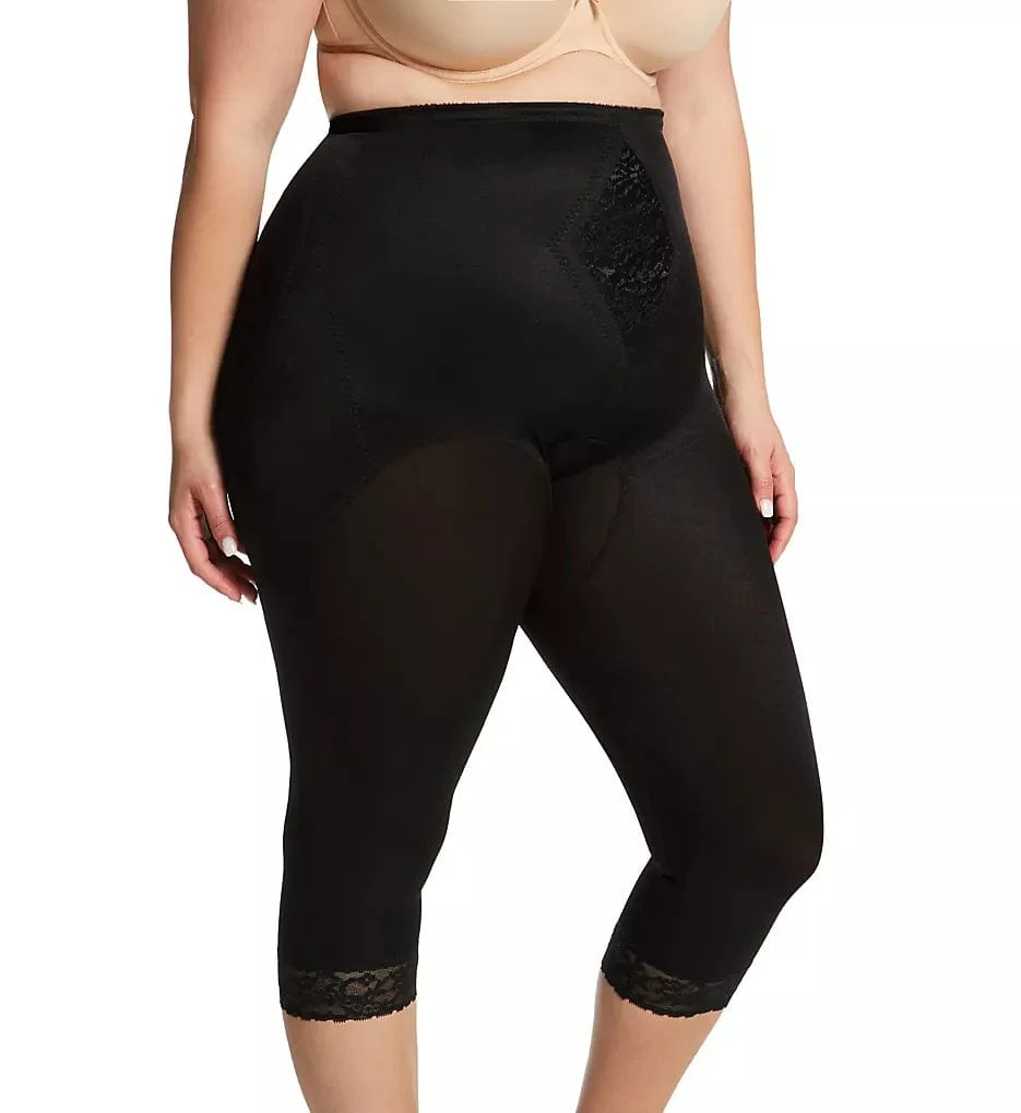 Waistline Capri Pant Liner with Tummy Control Panel | Memory Compression Fabric | Medium Support | Style 6265