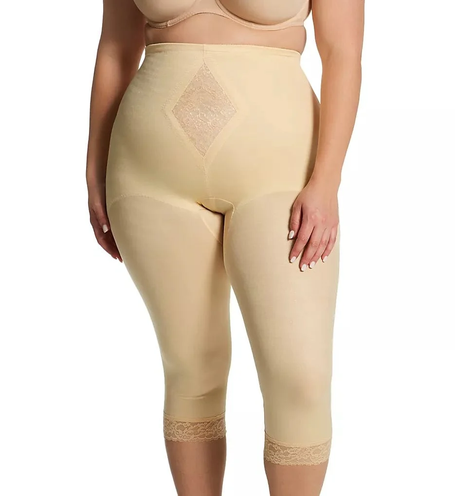 Waistline Capri Pant Liner with Tummy Control Panel | Memory Compression Fabric | Medium Support | Style 6265 - Image 10