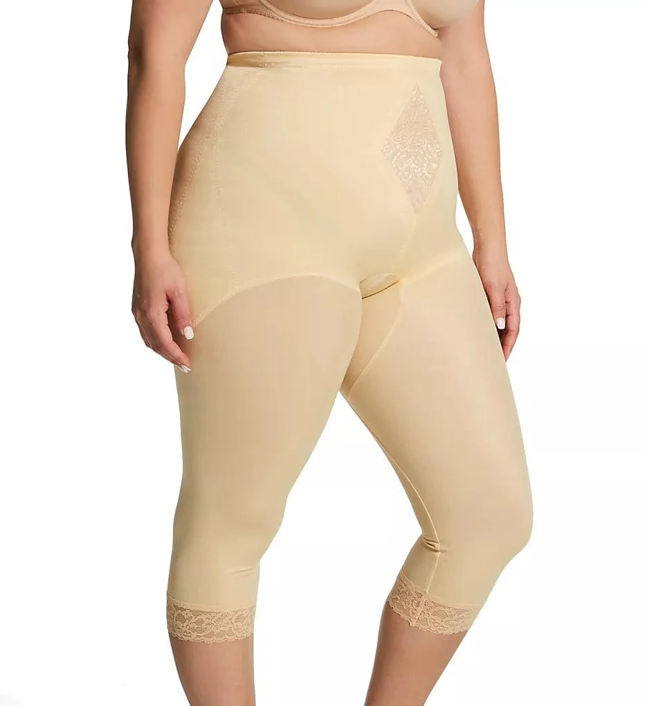 Waistline Capri Pant Liner with Tummy Control Panel | Memory Compression Fabric | Medium Support | Style 6265 - Image 11