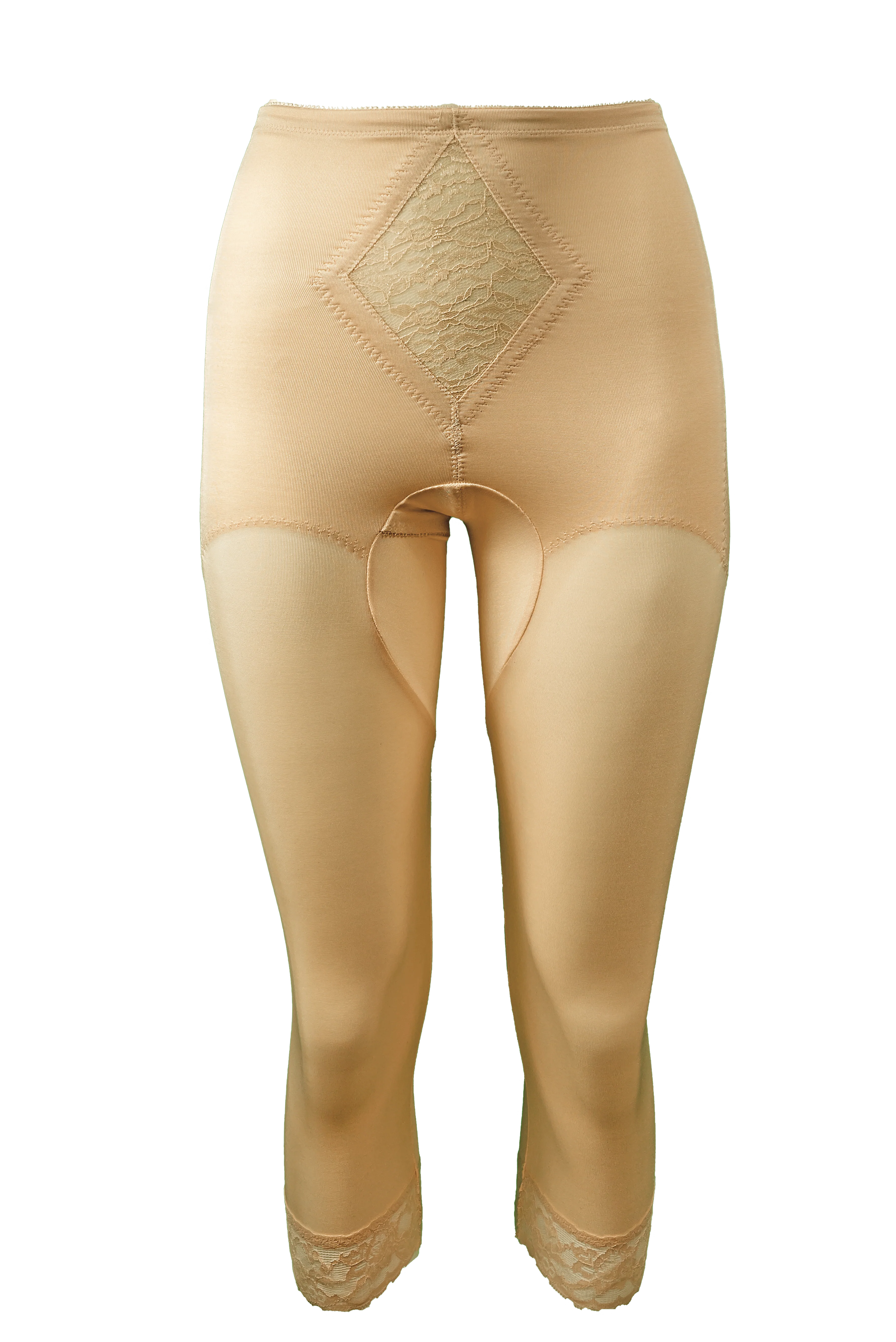 Waistline Capri Pant Liner with Tummy Control Panel | Memory Compression Fabric | Medium Support | Style 6265 - Image 15