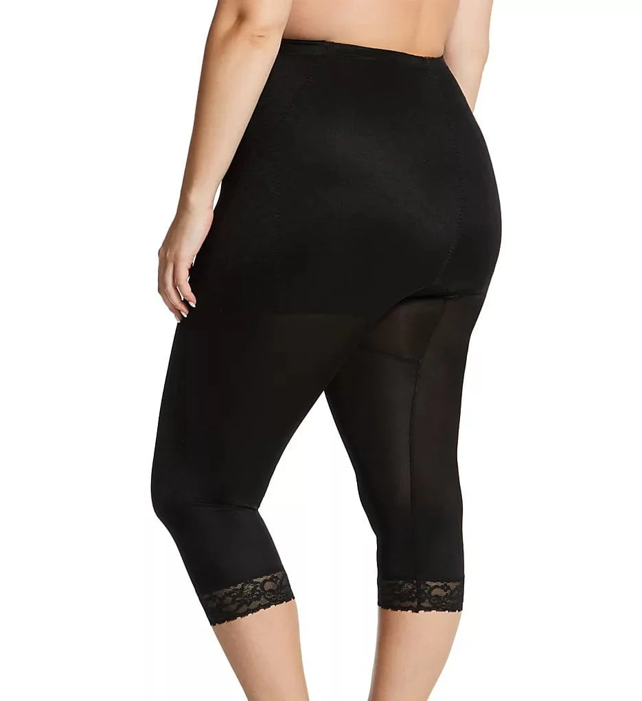 Waistline Capri Pant Liner with Tummy Control Panel | Memory Compression Fabric | Medium Support | Style 6265 - Image 7