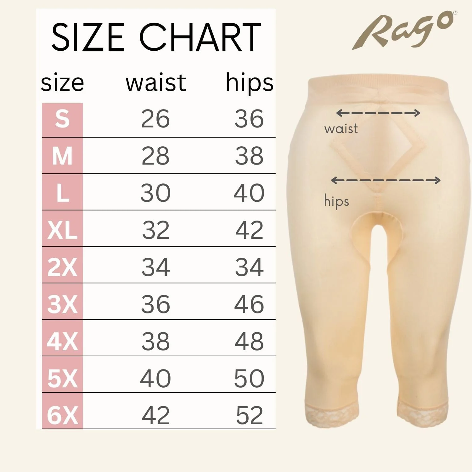 High Waist Capri Pant Liner with Tummy Control Satin Panel | Memory Compression Fabric | Medium Support | Style 6266 - Image 4