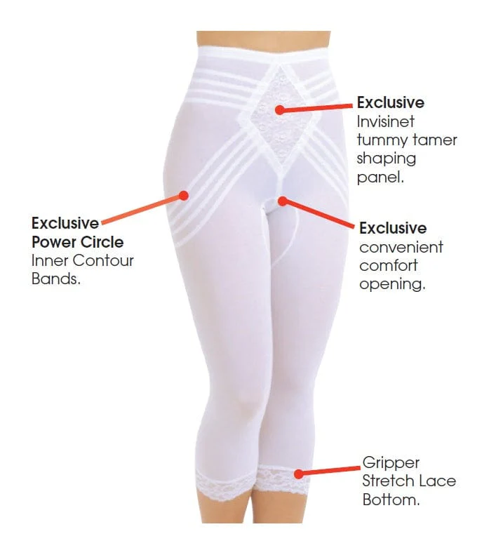 Breathable Waistline Capri Pant Liner | Power Mesh Fabric | Firm to Extra Firm Support | Style 6269 - Image 2