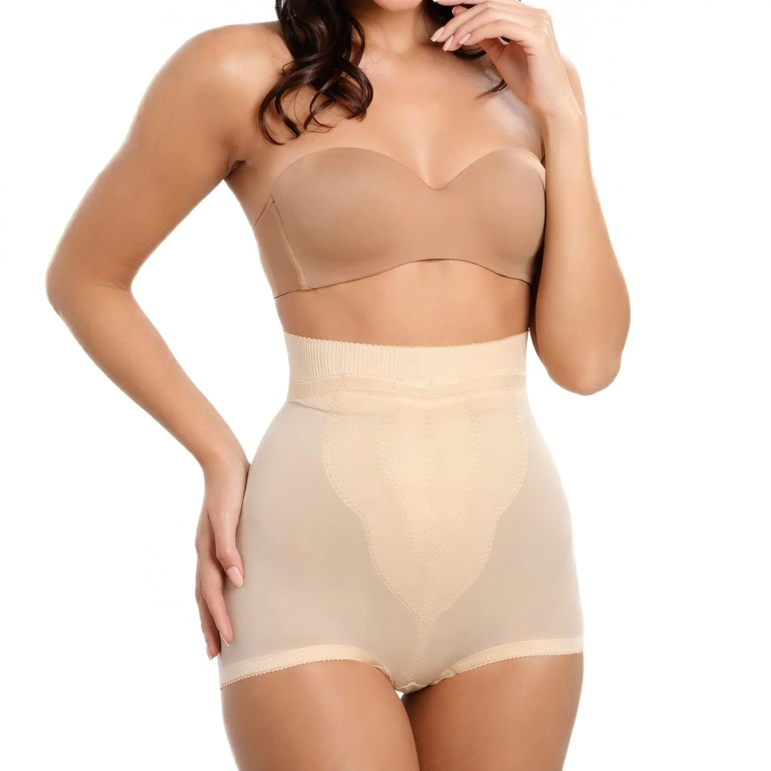 High Waist Panty Brief with Tulip Front Panel | Memory Compression Fabric | Medium Support | Style 6296 - Image 7
