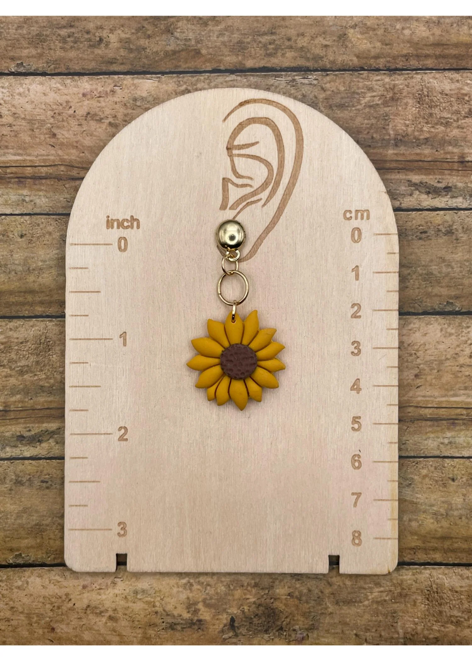Sunflower Dangle Earrings - Image 2