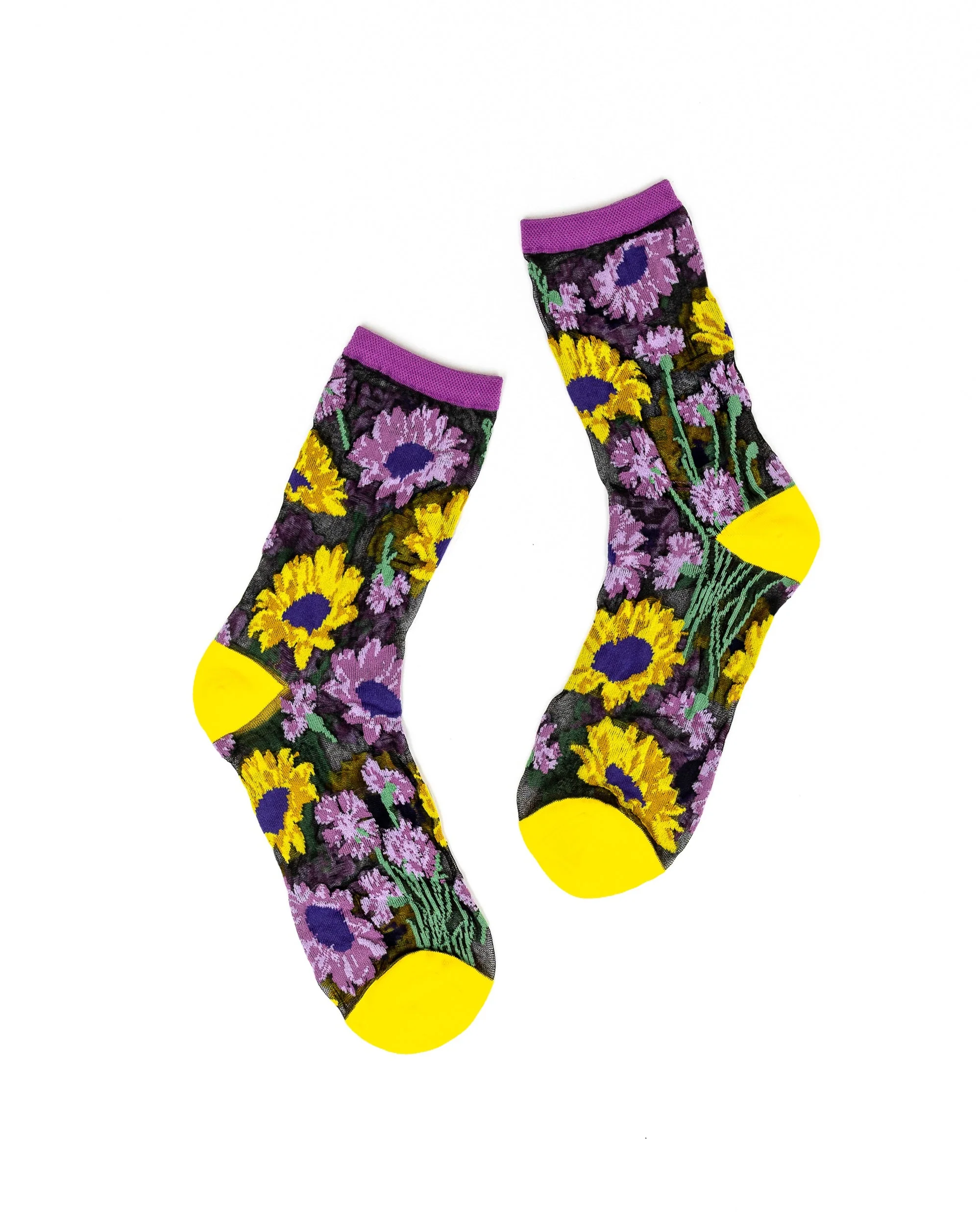 Sunflower Print Sheer Socks Bundle - Image 5