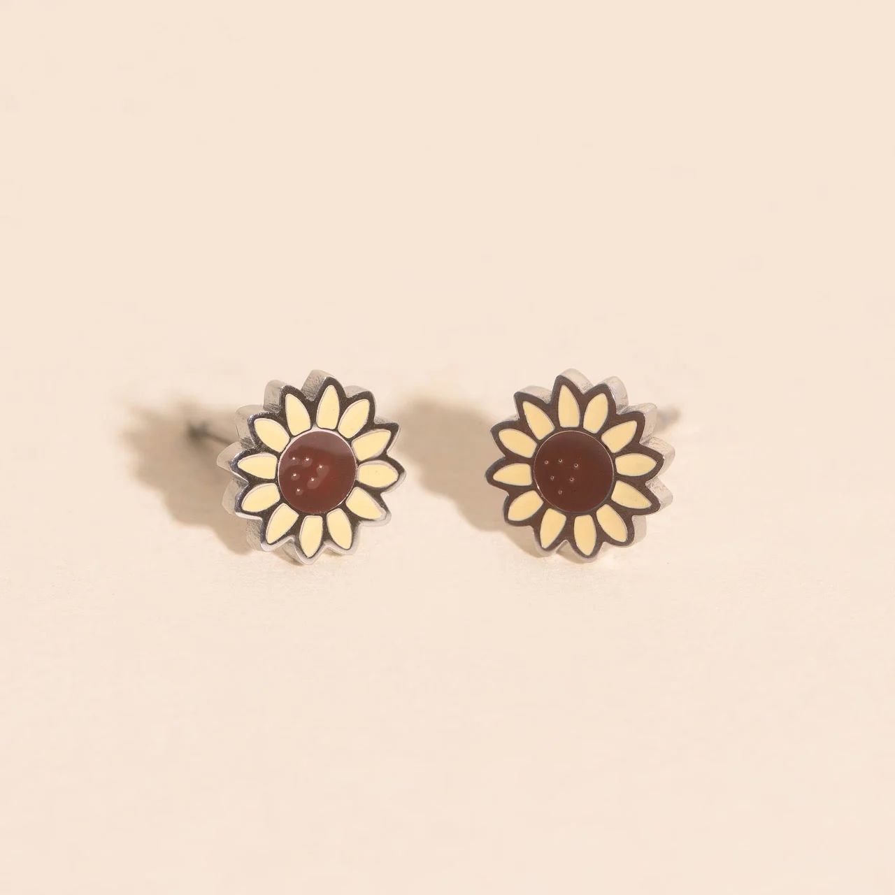 Sunflower Stud Earrings - Image 3