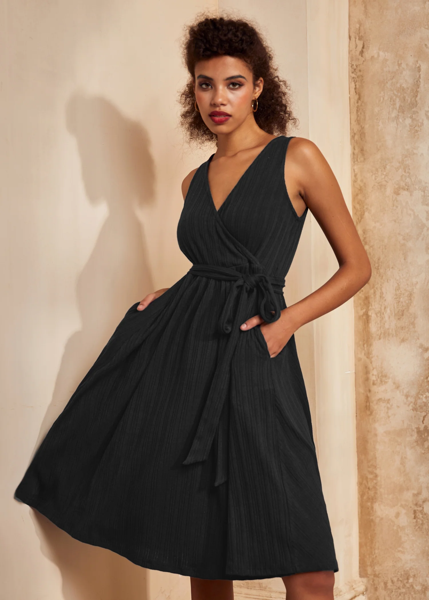 Instant Energy Faux-Wrap Knit Dress - Image 5