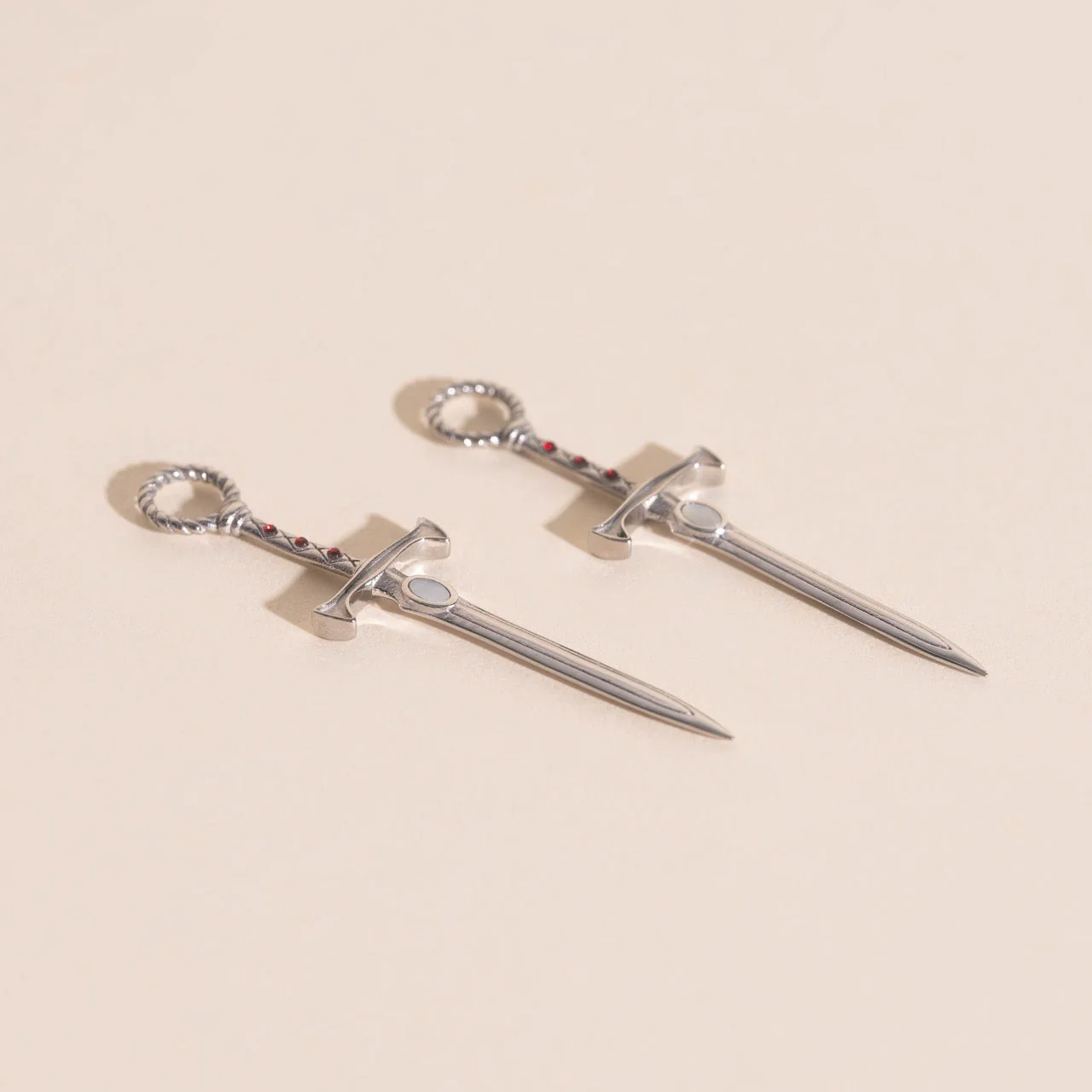 Sword Chunky Huggie Hoop Charms - Image 5