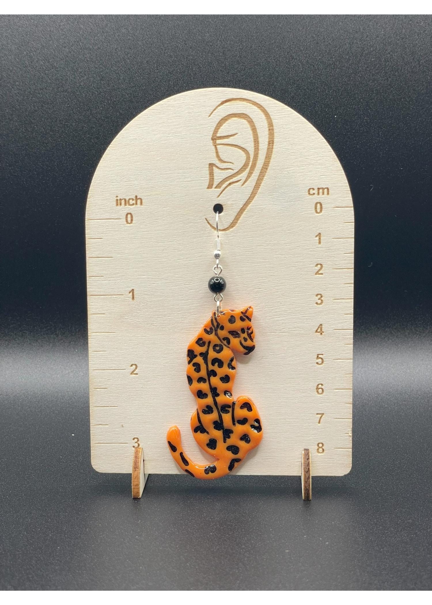 Tattoo Love Cheetah Dangly Earrings - Image 2