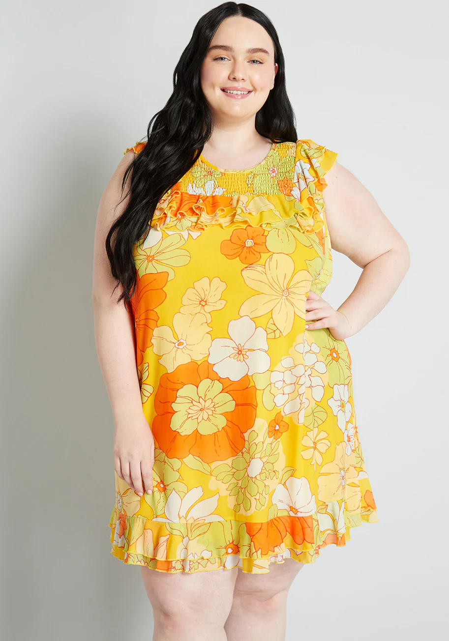 That Tropical 'Frilling' Mesh Mini Dress (Final Sale) - Image 4