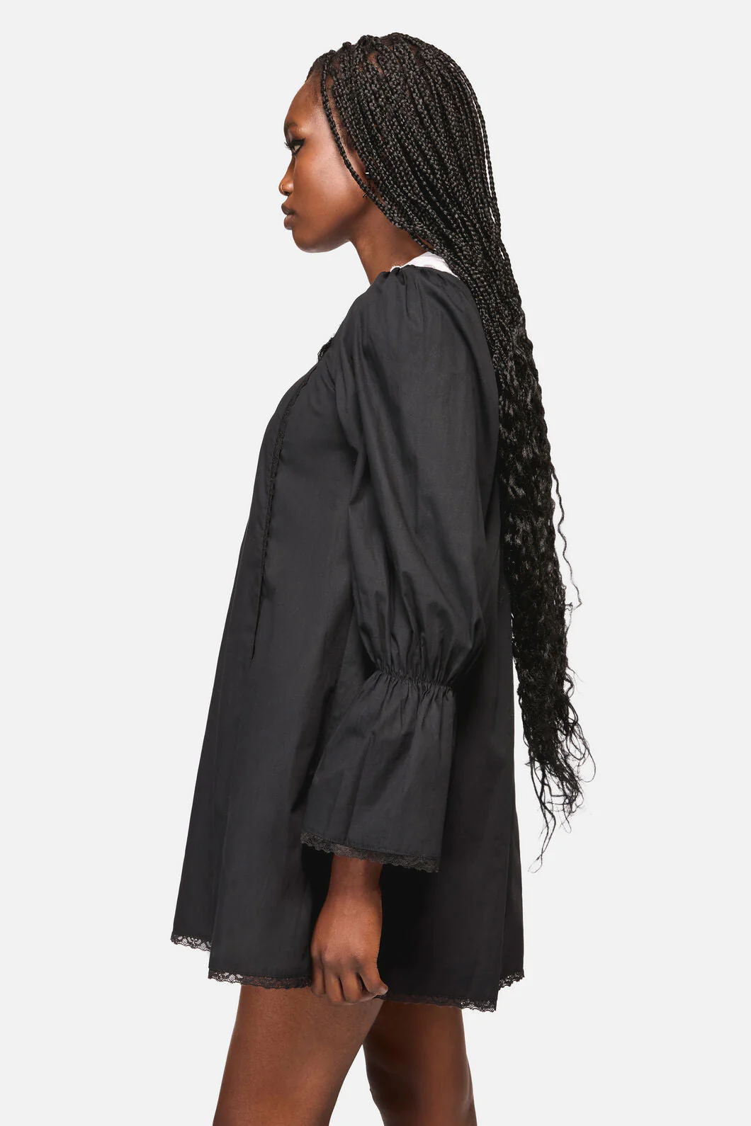 The Adorned Collar Lace Dress - Image 9