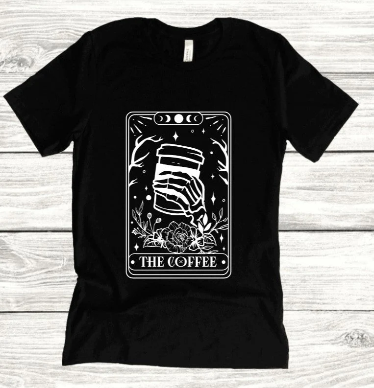 The Coffee Tarot: T-Shirt, Pullover, Hoodie, Tank or Long Sleeve - Image 2