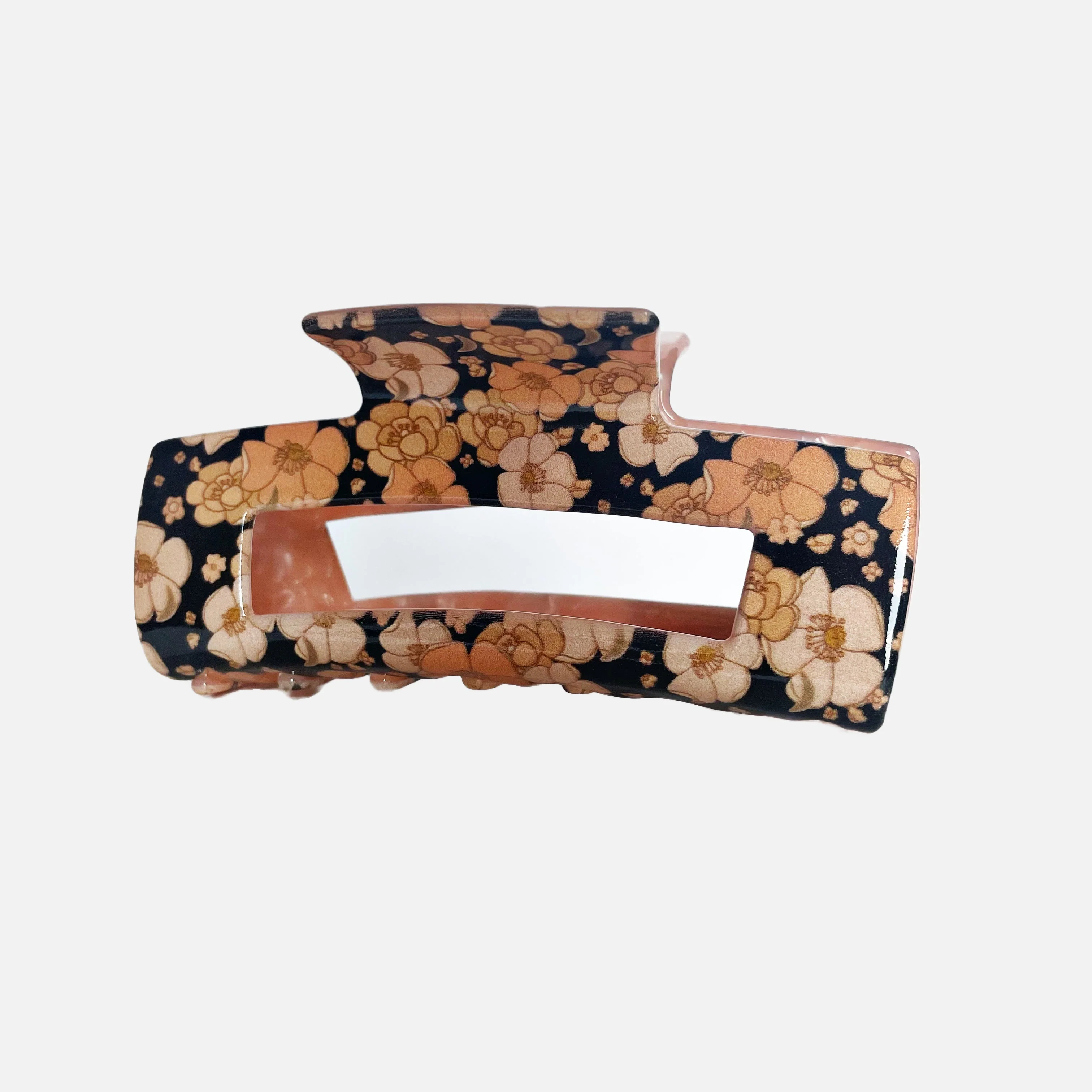 Thread Mama Dark Floral Claw Hair Clip - Image 4