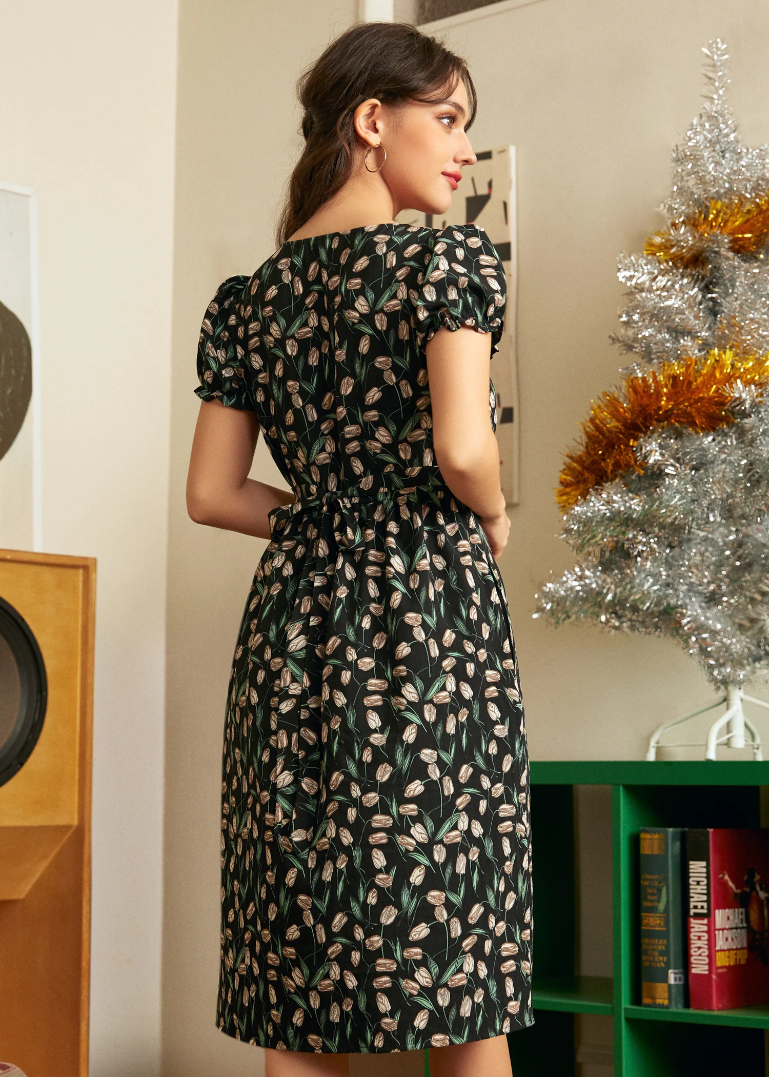 Budding Romance Button-Up Dress - Image 3