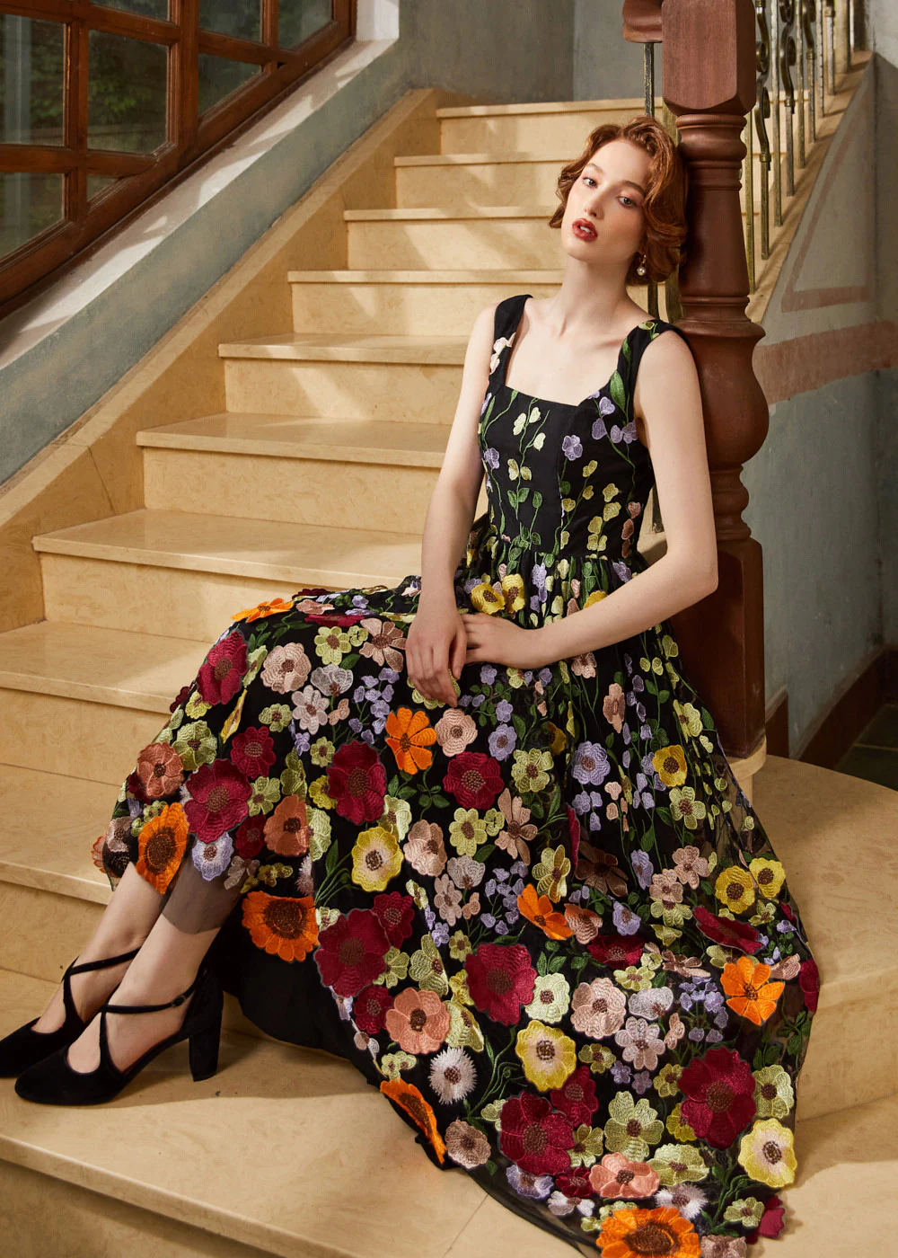Drama in Bloom Maxi Dress - Image 3
