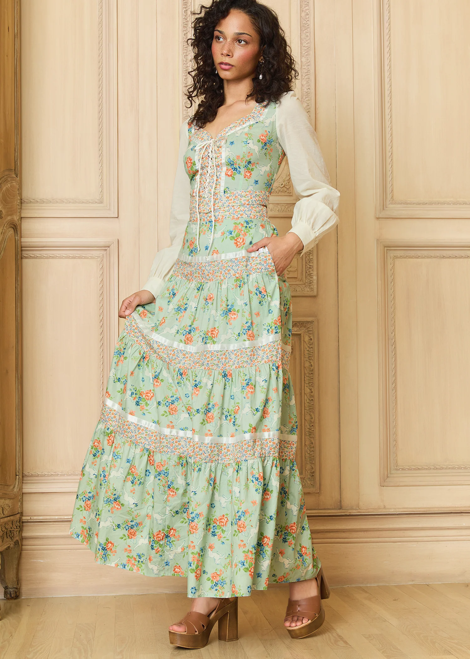 GUNNE SAX for ModCloth Bella Tiered Maxi Skirt - Image 3