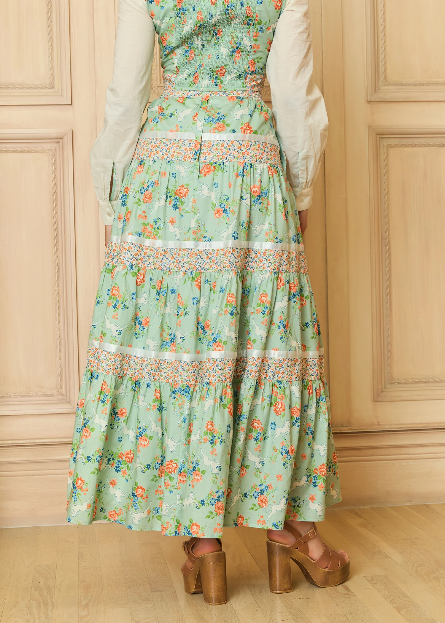 GUNNE SAX for ModCloth Bella Tiered Maxi Skirt - Image 4