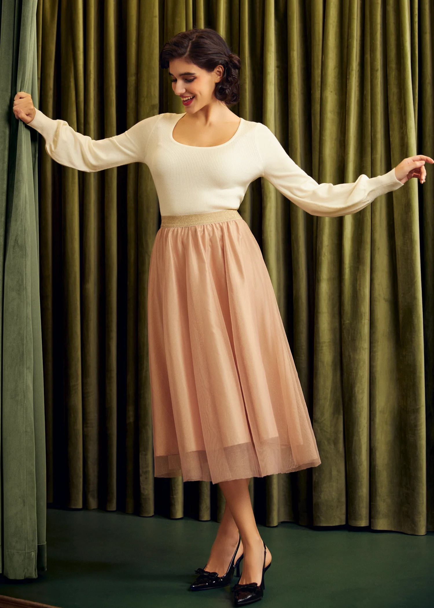 Time Capsule Tulle Midi Skirt - Image 3