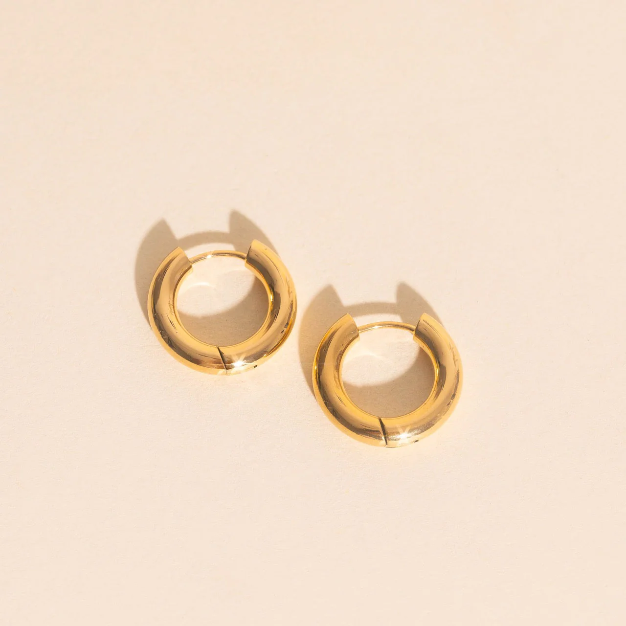 Titanium Chunky Rounded Huggie Hoop Earrings - Image 16